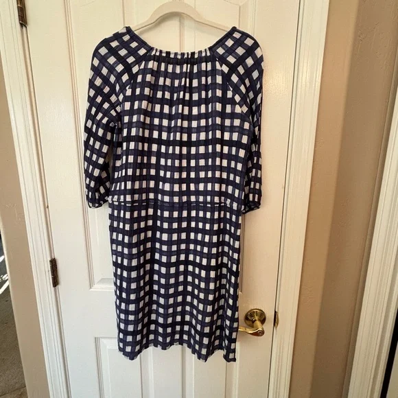Comptoir Des Cottoniers Blue & White Checked w/ Slip Dress Women’s XS/S - Picture 2 of 7